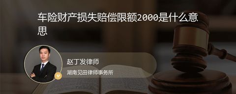 车险财产损失赔偿限额2000是什么意思