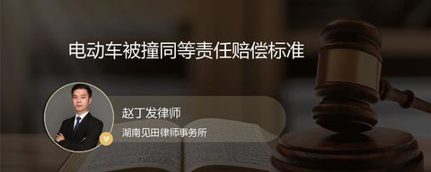 电动车被撞同等责任赔偿标准