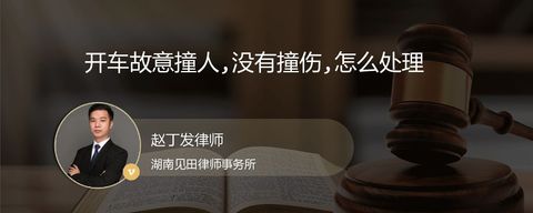 开车故意撞人,没有撞伤,怎么处理