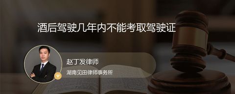 酒后驾驶几年内不能考取驾驶证