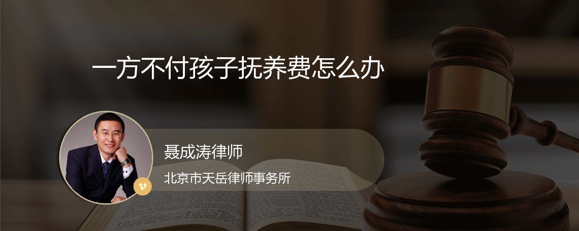 一方不付孩子抚养费的要怎么办_北京聂成涛律师_精彩语音问答_法妞