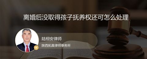 离婚后没取得孩子抚养权还可怎么处理