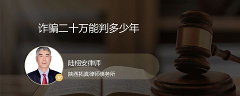 诈骗二十万能判多少年