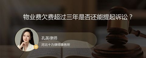 物业费欠费超过三年是否还能提起诉讼？