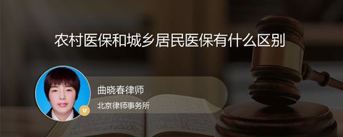 农村医保和城乡居民医保有什么区别
