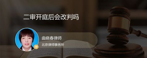 二审开庭后会改判吗