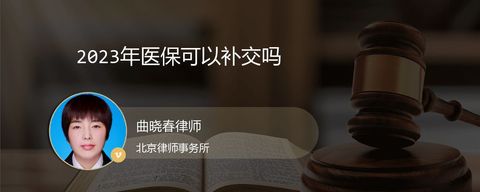 2023年医保可以补交吗