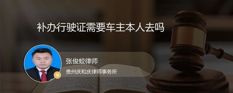 补办行驶证需要车主本人去吗
