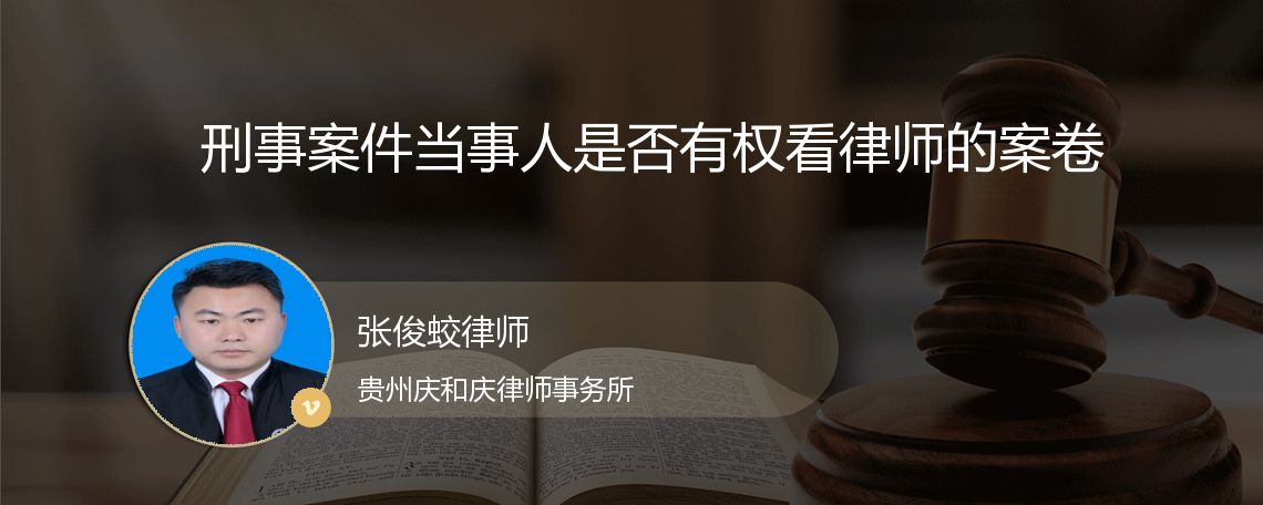 刑事案件当事人是否有权看律师的案卷