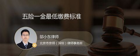 五险一金最低缴费标准