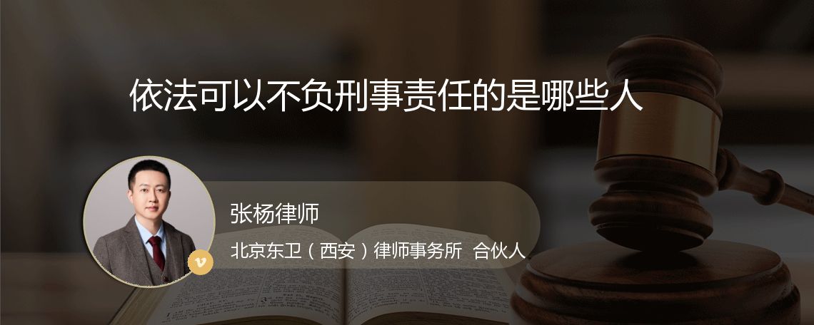 依法可以不负刑事责任的是哪些人