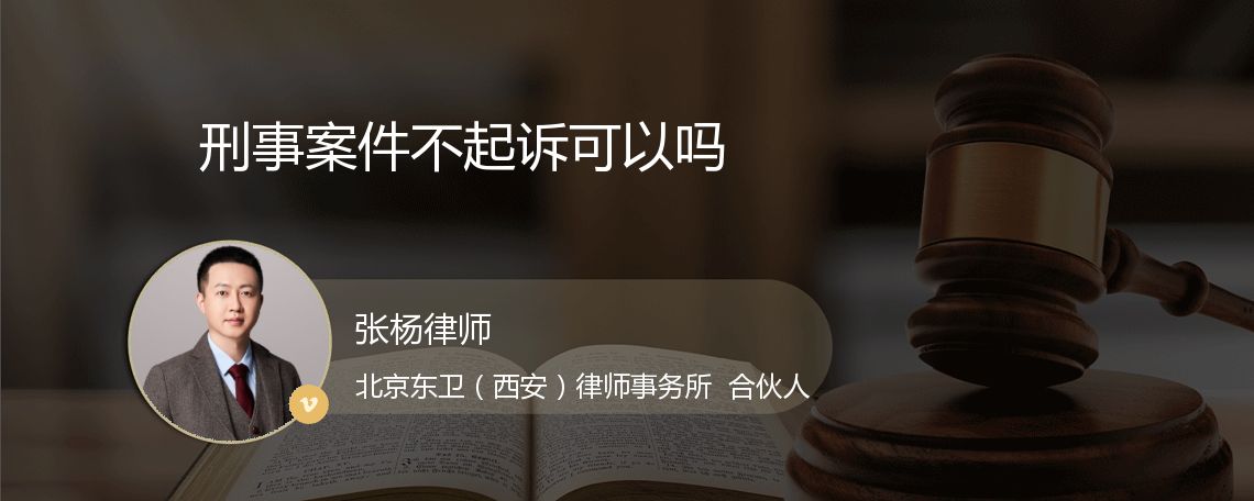 刑事案件不起诉可以吗