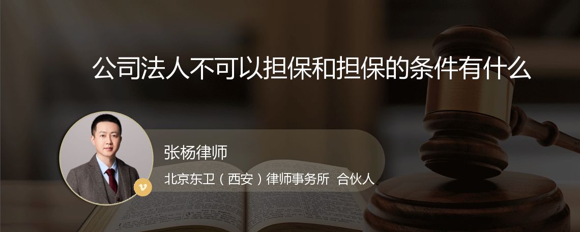 公司法人不可以担保和担保的条件有什么