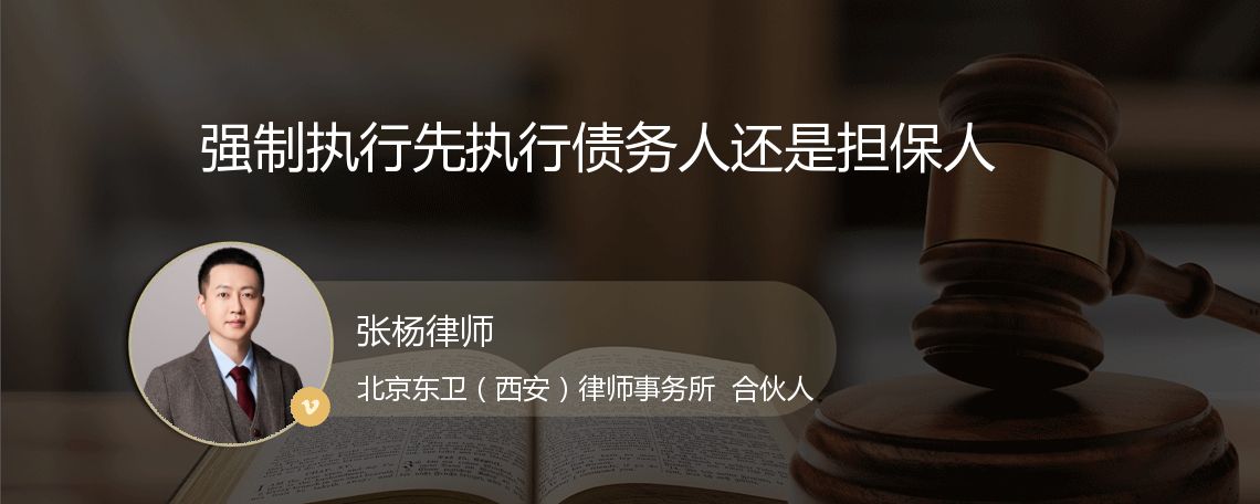 强制执行先执行债务人还是担保人