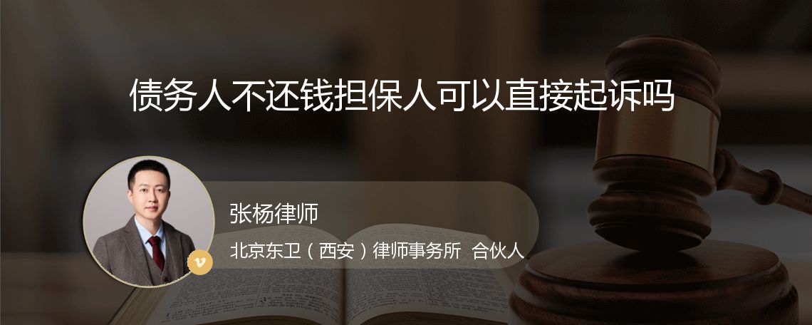 债务人不还钱担保人可以直接起诉吗