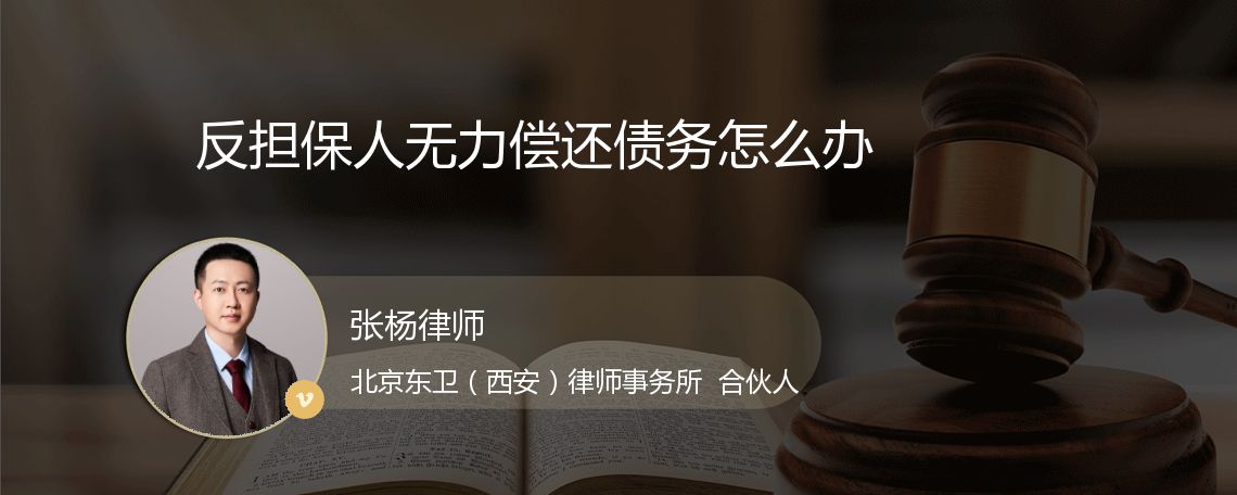 反担保人无力偿还债务怎么办