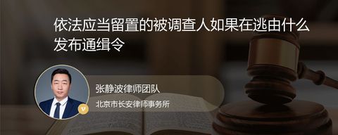依法应当留置的被调查人如果在逃由什么发布通缉令