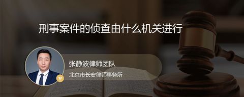 刑事案件的侦查由什么机关进行