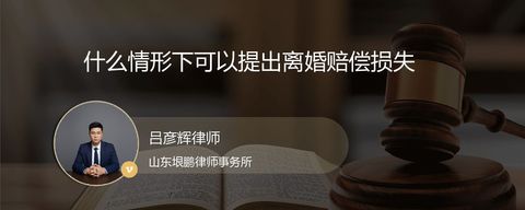 什么情形下可以提出离婚赔偿损失