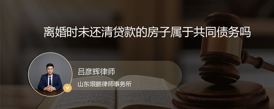 离婚时未还清贷款的房子属于共同债务吗