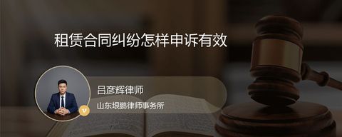 租赁合同纠纷怎样申诉有效