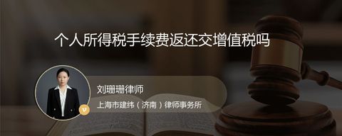 个人所得税手续费返还交增值税吗