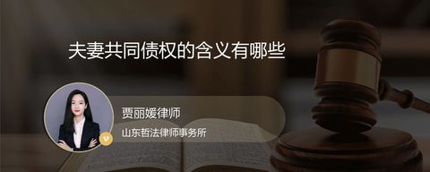 夫妻共同债权的含义有哪些