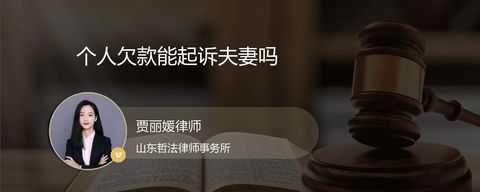 个人欠款能起诉夫妻吗