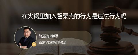 在火锅里加入罂栗壳的行为是违法行为吗？