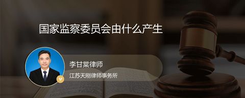 国家监察委员会由什么产生