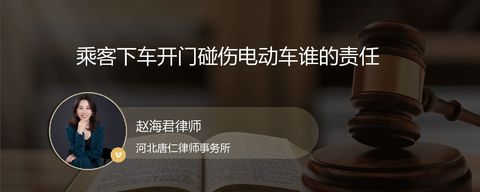 乘客下车开门碰伤电动车谁的责任