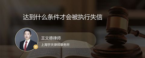 达到什么条件才会被执行失信