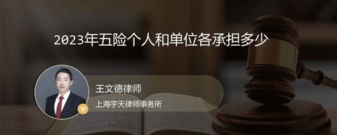 2023年五险个人和单位各承担多少