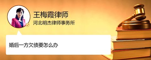 婚后一方欠债要怎么办