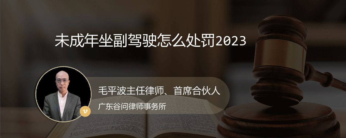 未成年坐副驾驶怎么处罚2023