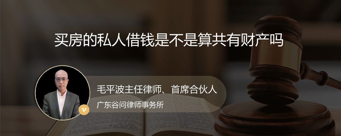 买房的私人借钱是不是算共有财产吗