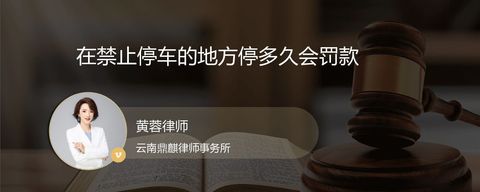 在禁止停车的地方停多久会罚款
