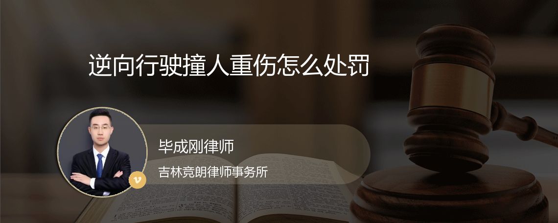 逆向行驶撞人重伤怎么处罚