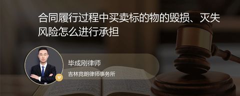 合同履行过程中买卖标的物的毁损、灭失风险怎么进行承担