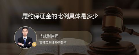 履约保证金的比例具体是多少