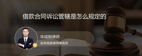 借款合同诉讼管辖是怎么规定的