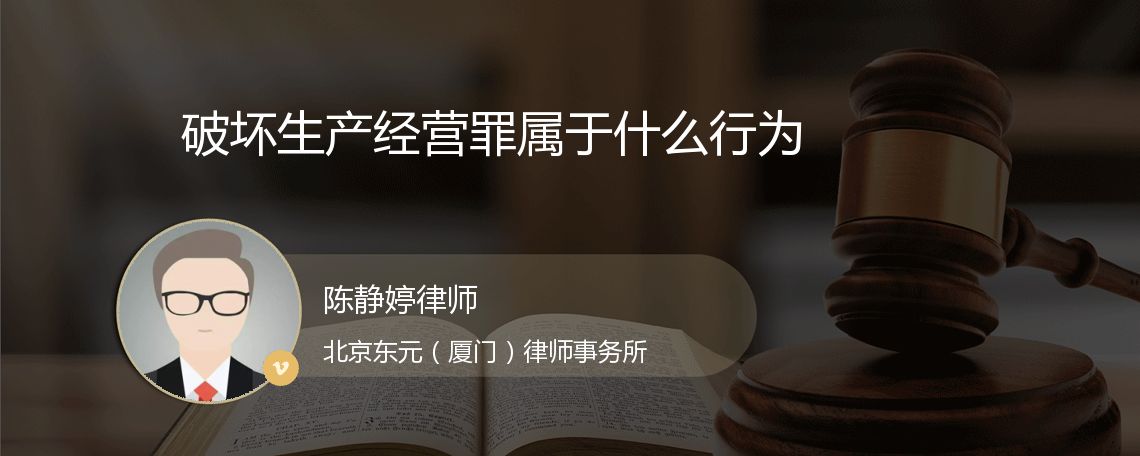 破坏生产经营罪属于什么行为