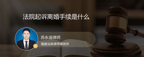 法院起诉离婚手续是什么