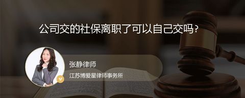 公司交的社保离职了可以自己交吗?