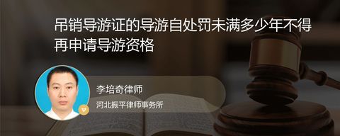 吊销导游证的导游自处罚未满多少年不得再申请导游资格
