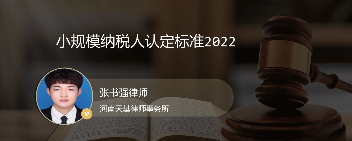 小规模纳税人认定标准2022