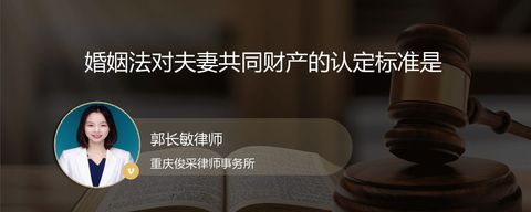 婚姻法对夫妻共同财产的认定标准是