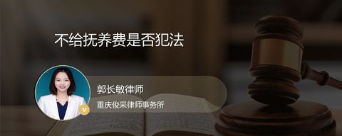 不给抚养费是否犯法