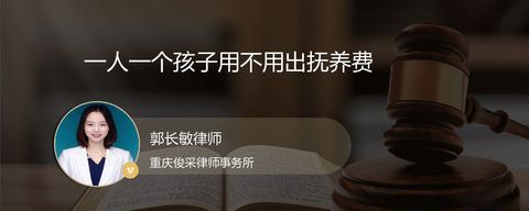 一人一个孩子用不用出抚养费