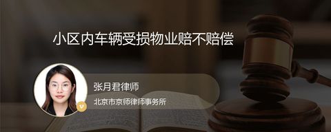 小区内车辆受损物业赔不赔偿